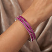 Pink Baguette Tennis Bangles — 2