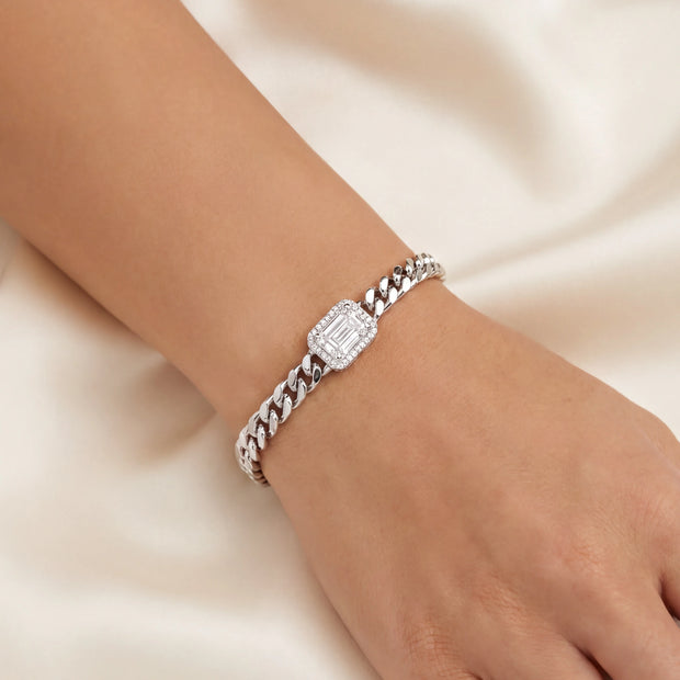 Emerald Cut Chain Bracelet — 2