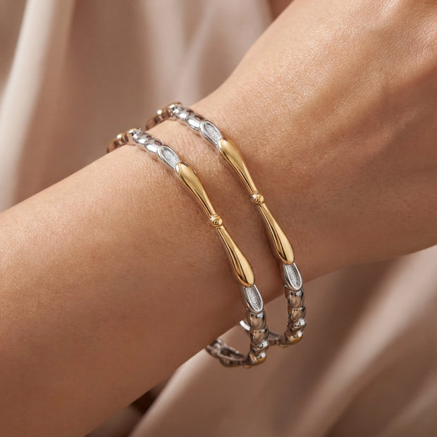 Two-Tone Textured Bangles — 2