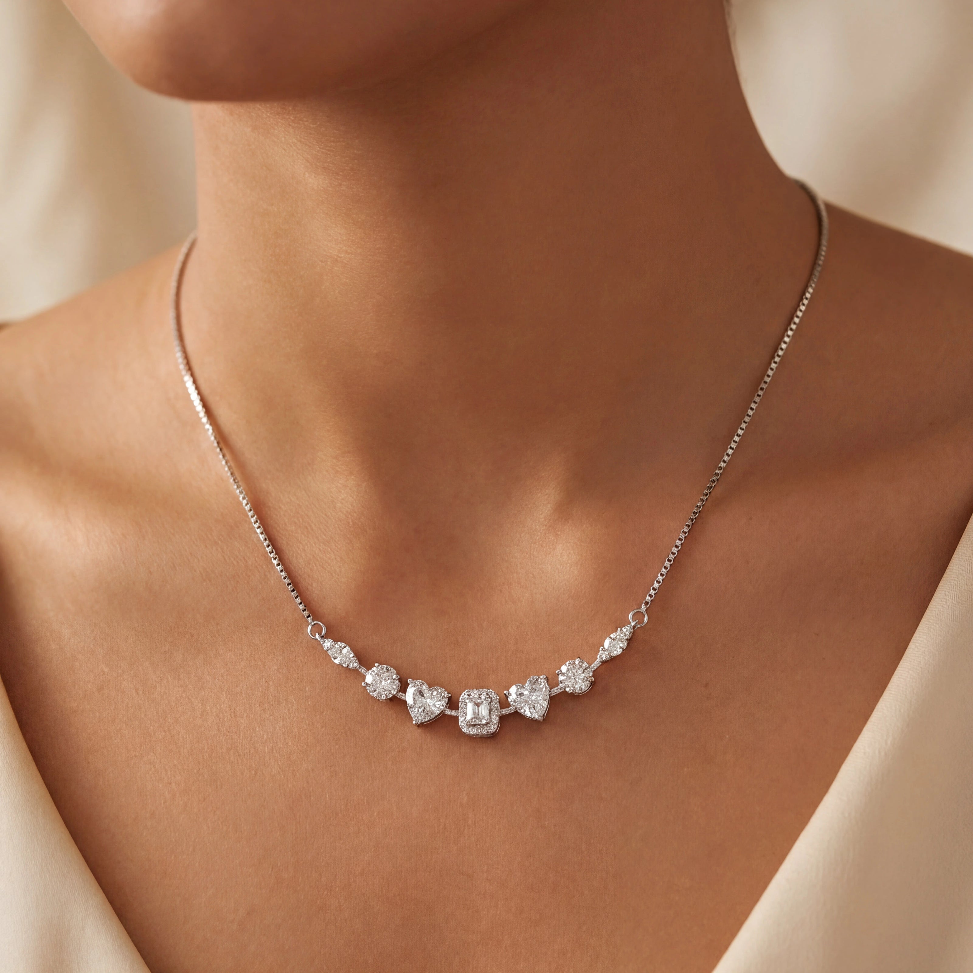Mixed-Cut Sparkle Necklace — 2