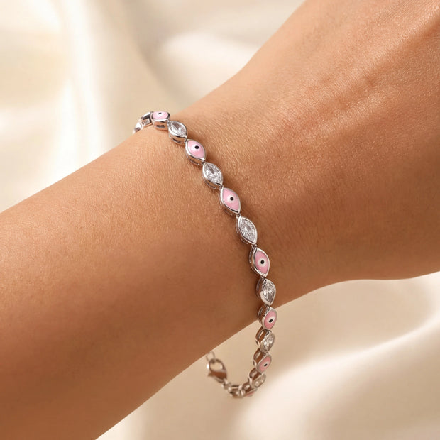 Pink Evil Eye Bracelet — 2