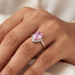 Pink Pear Halo Ring — 2
