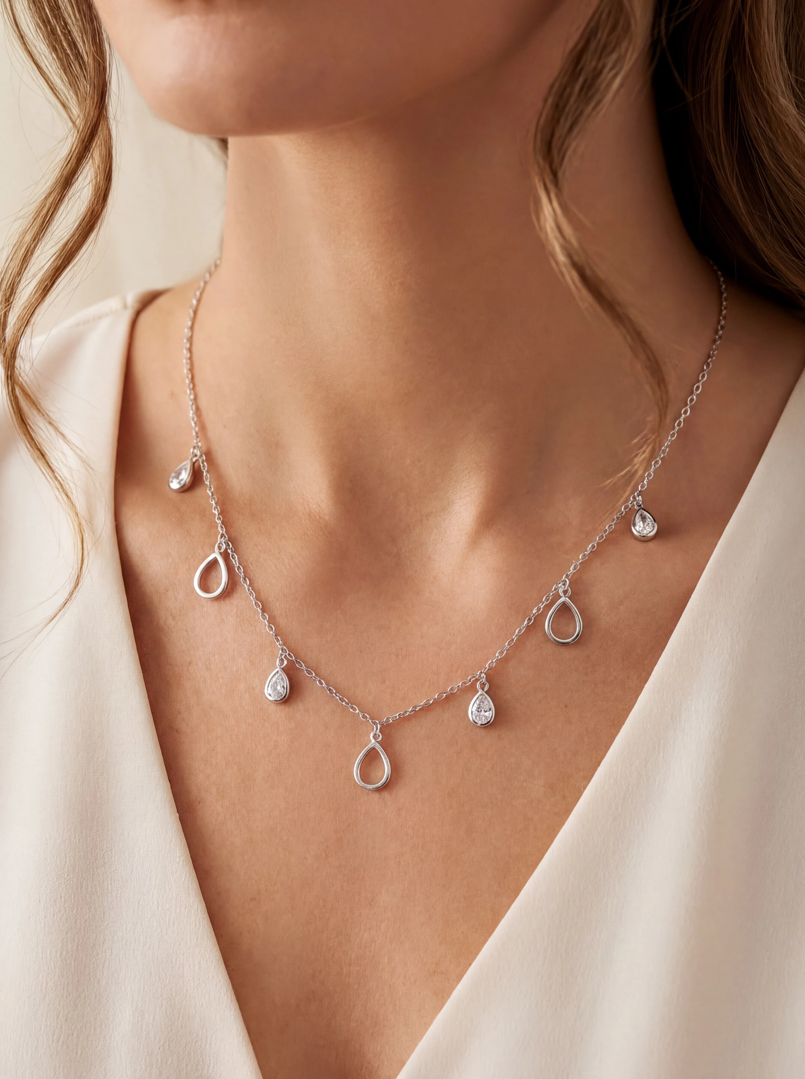 Teardrop Charm Necklace — 2