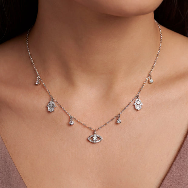 CZ Charm Necklace — 2