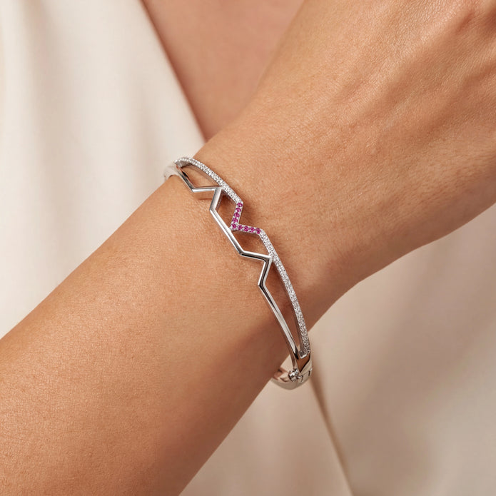 Pink Geo Bangle — 2