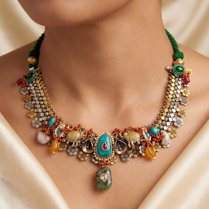 Elephant Gemstone Choker — 2