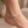 Textured Bead Anklet — 2
