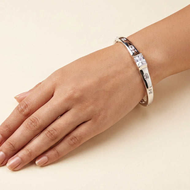 Square CZ Bangle — 2