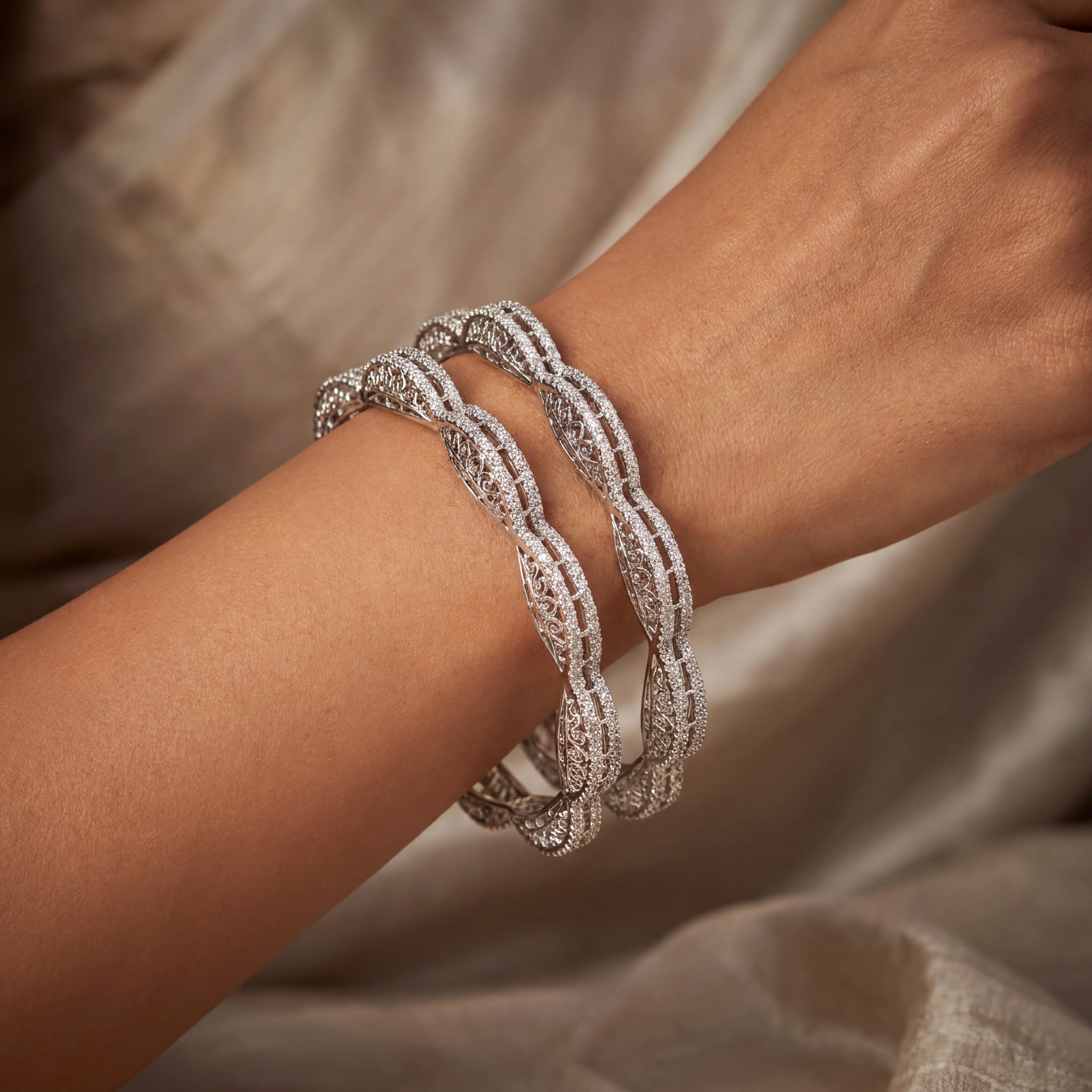 Filigree Scallop Bangles — 2