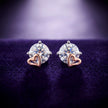 CZ Heart Studs — 3