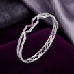 Pink V Zigzag Bangle — 3