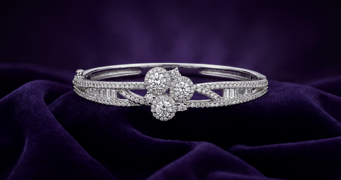 Trio Cluster Bangle — 3