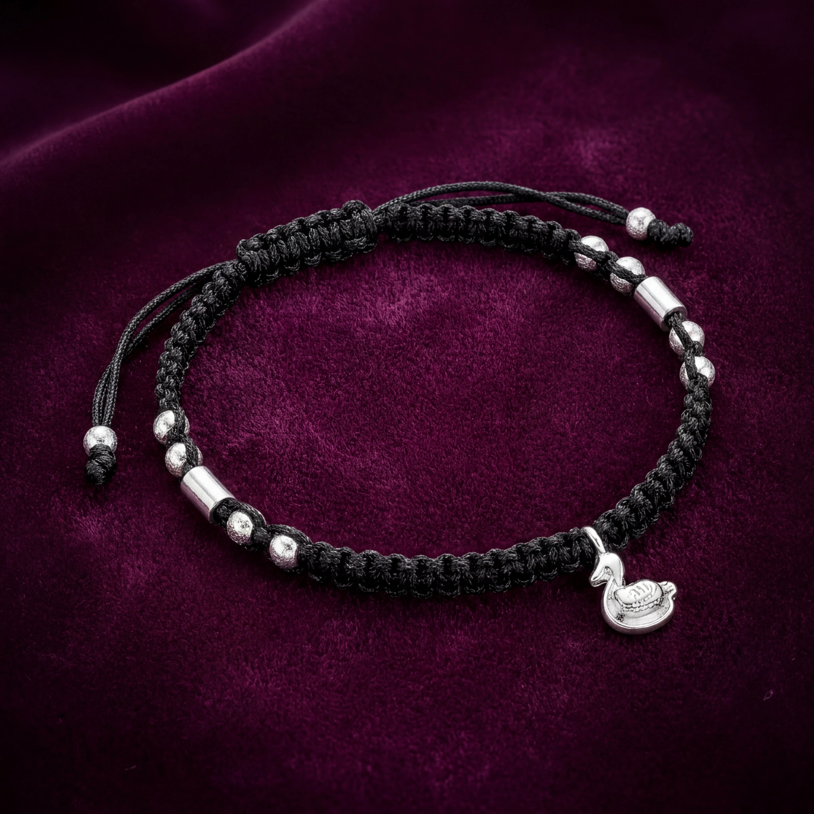 Swan Macrame Anklet — 3