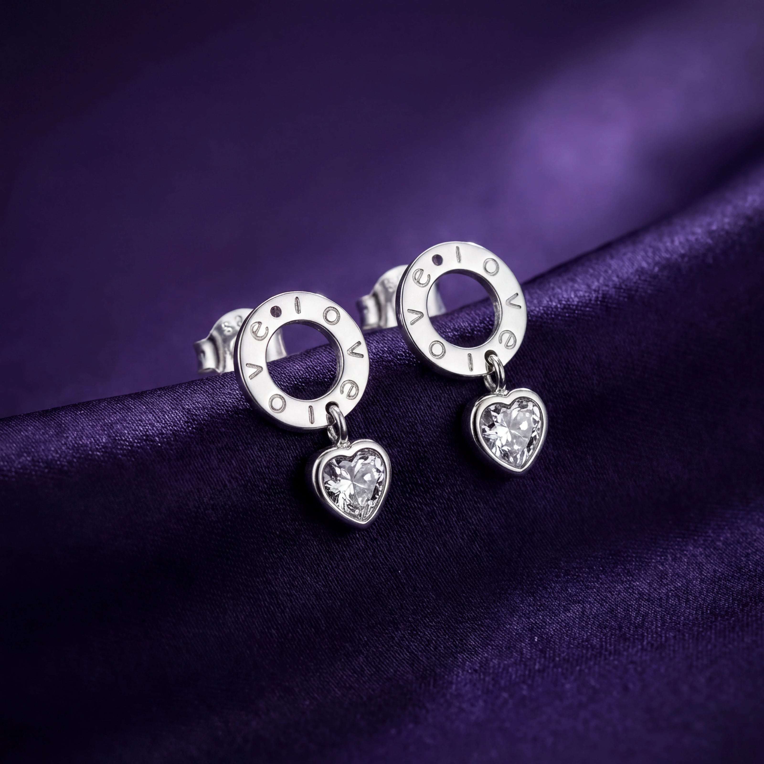 Love Heart Drop Earrings — 3