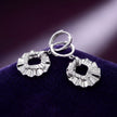 Ruffled CZ Drop Earrings — 3