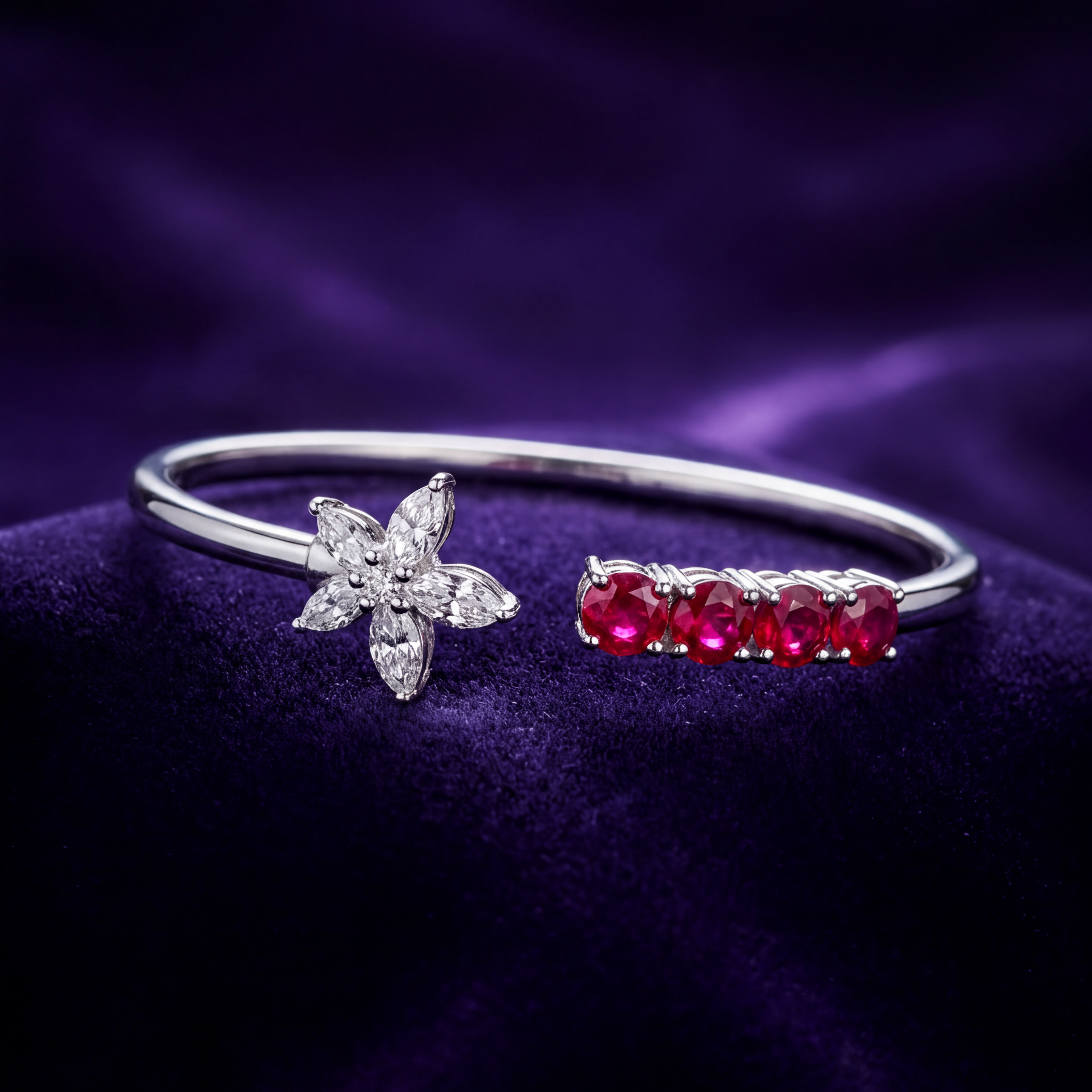 Floral Ruby Bangle — 3