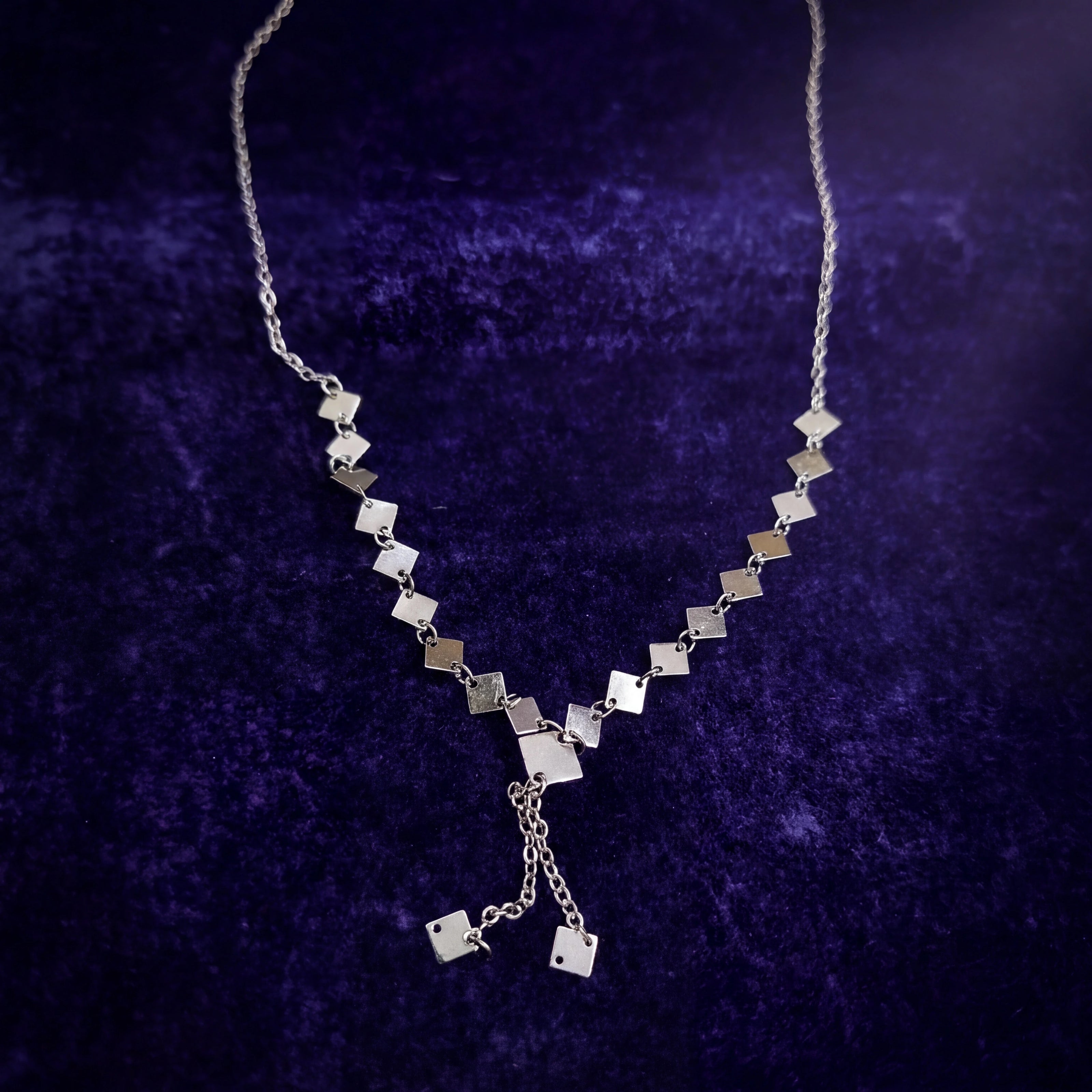 Geometric Drop Necklace — 3