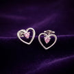 Pink Heart Studs — 3