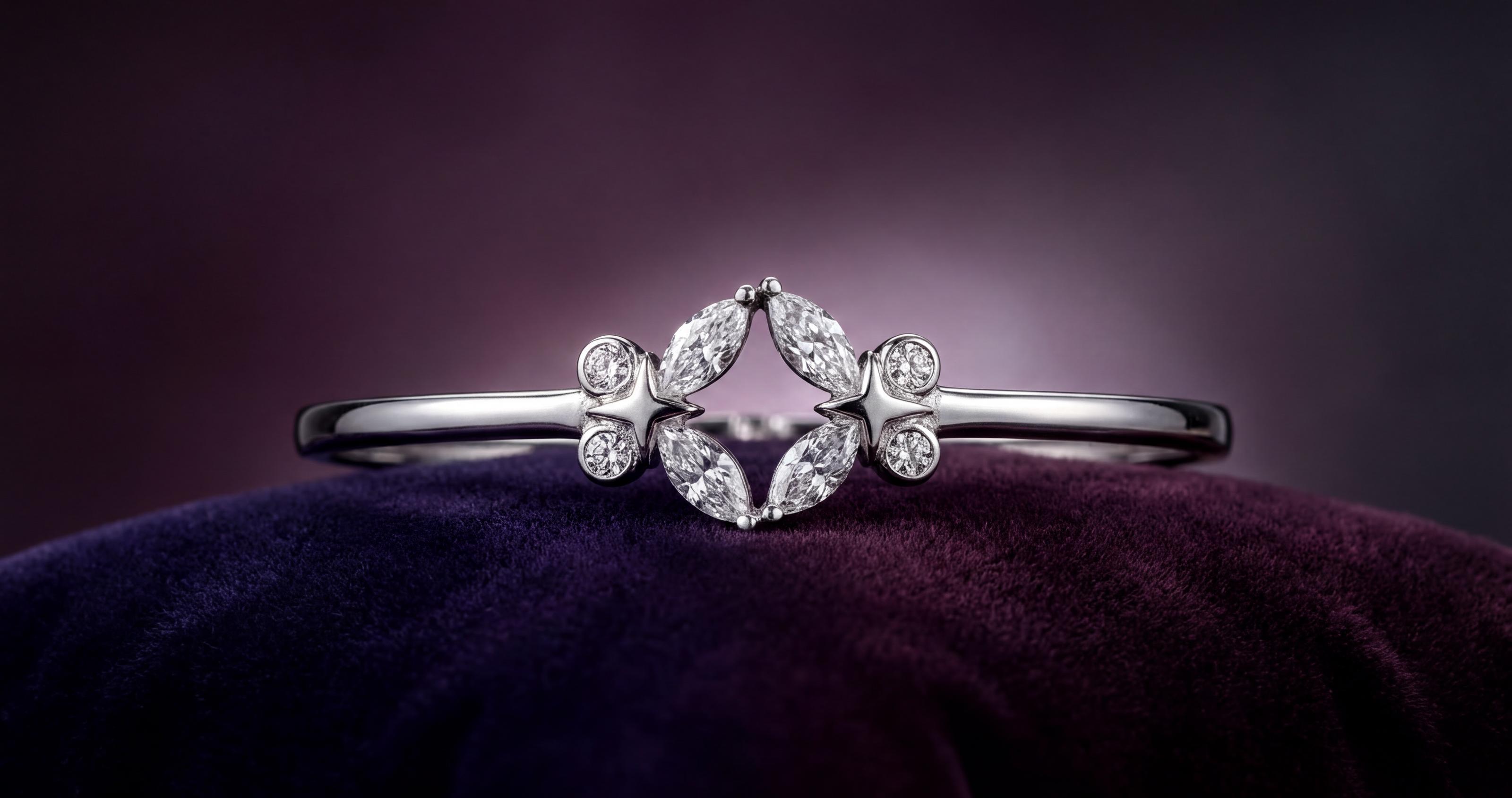 Marquise Floral Bangle — 3