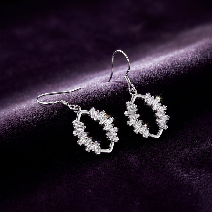 CZ Geo Drop Earrings — 3
