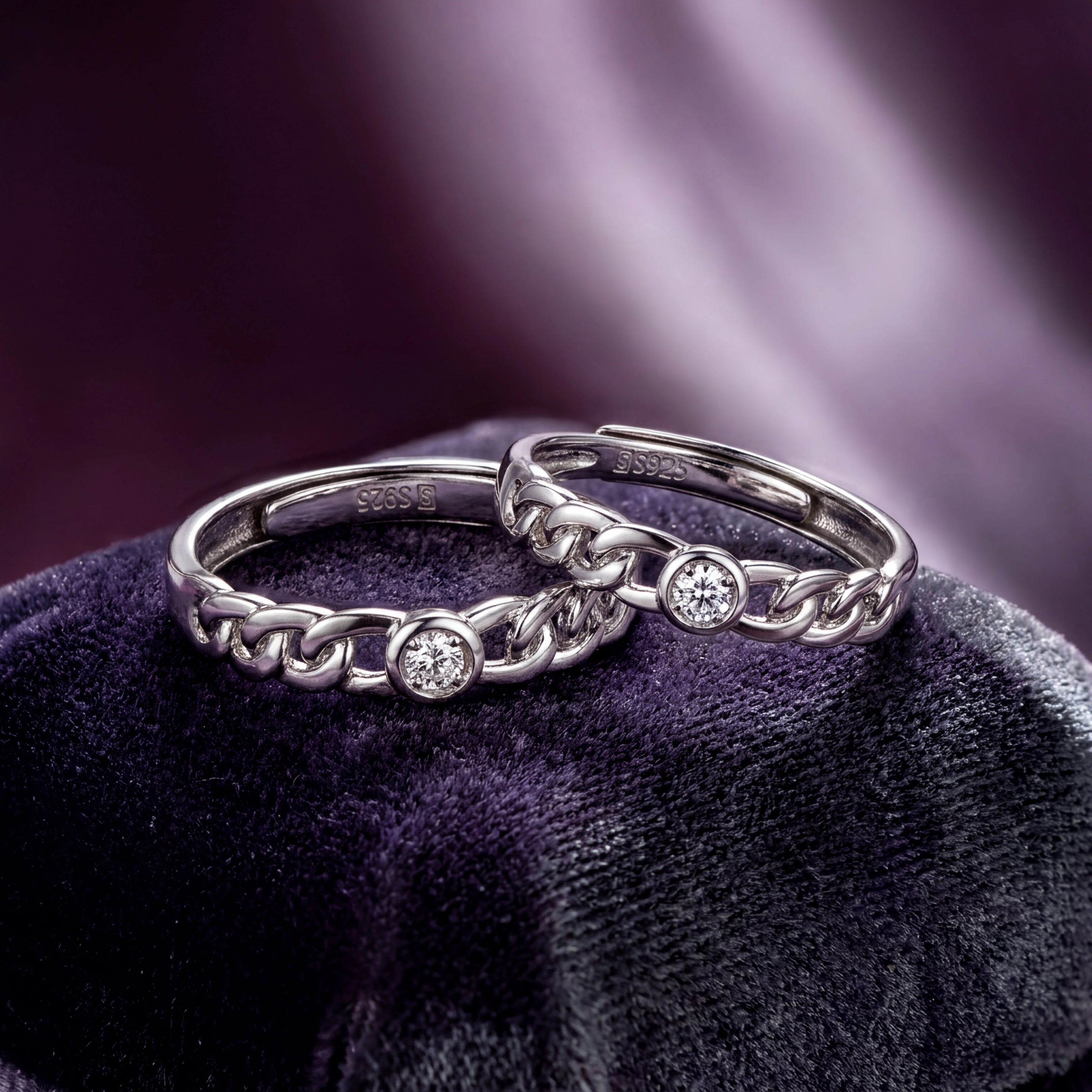 Chain Link CZ Ring — 3