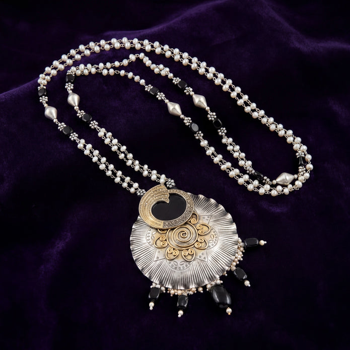 Onyx Pearl Necklace — 3