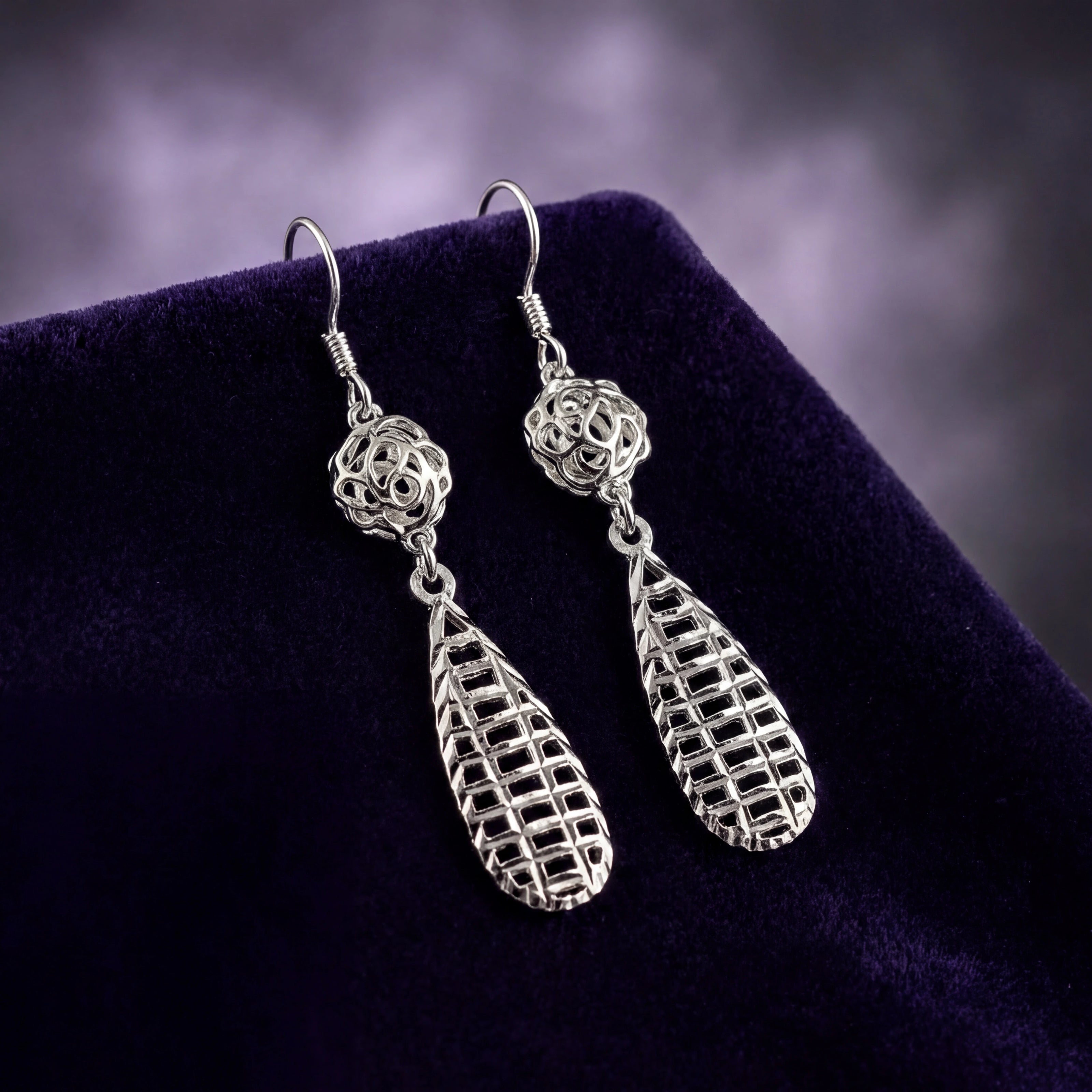 Filigree Basketweave Drops — 3