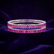 Pink Baguette Tennis Bangles — 3