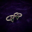Green Stone Toe Rings — 3