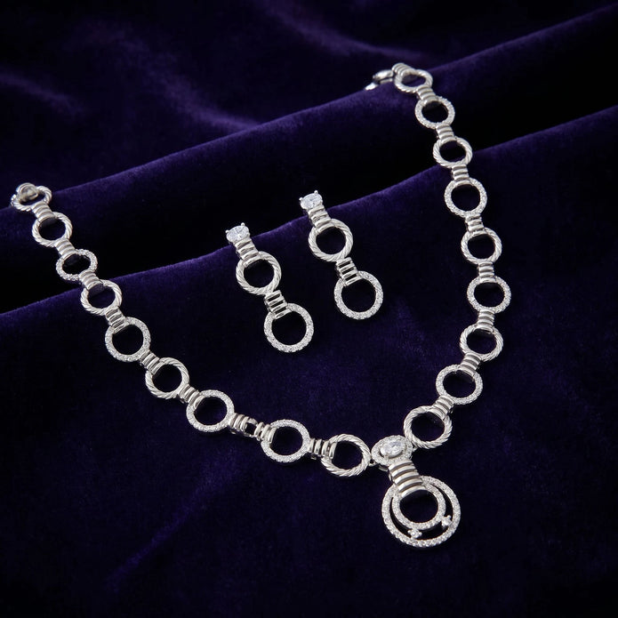 CZ Circle Link Set — 3