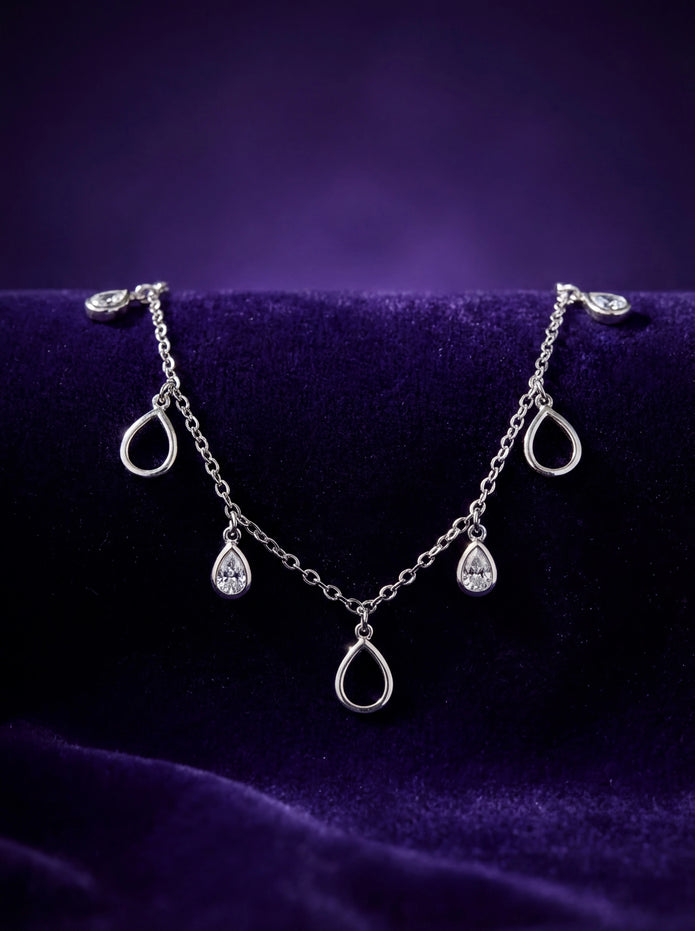 Teardrop Charm Necklace — 3