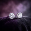 CZ Solitaire Studs — 3