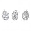 CZ Teardrop Studs — 4