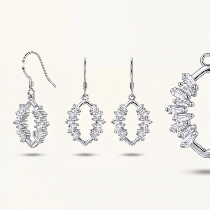 CZ Geo Drop Earrings — 4