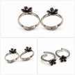Floral Charm Toe Rings