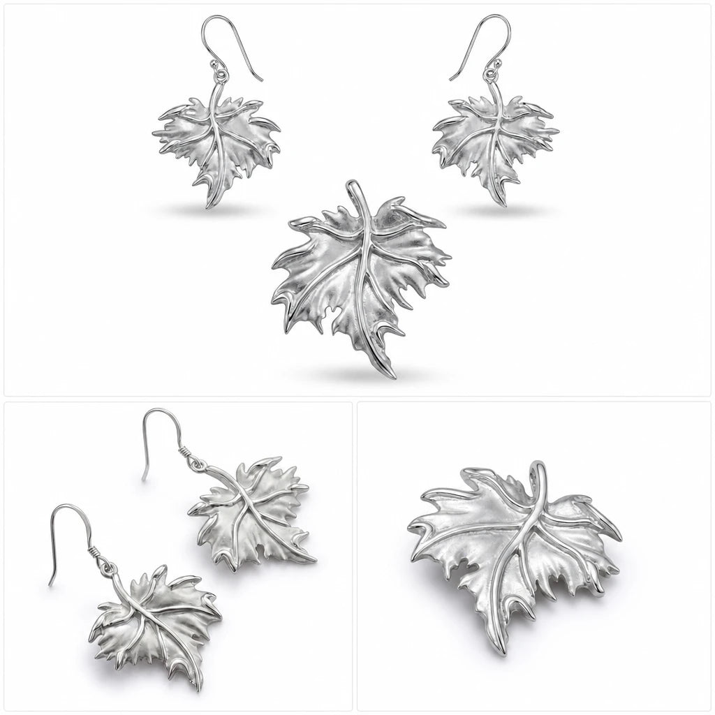 Vine Leaf Pendant Set