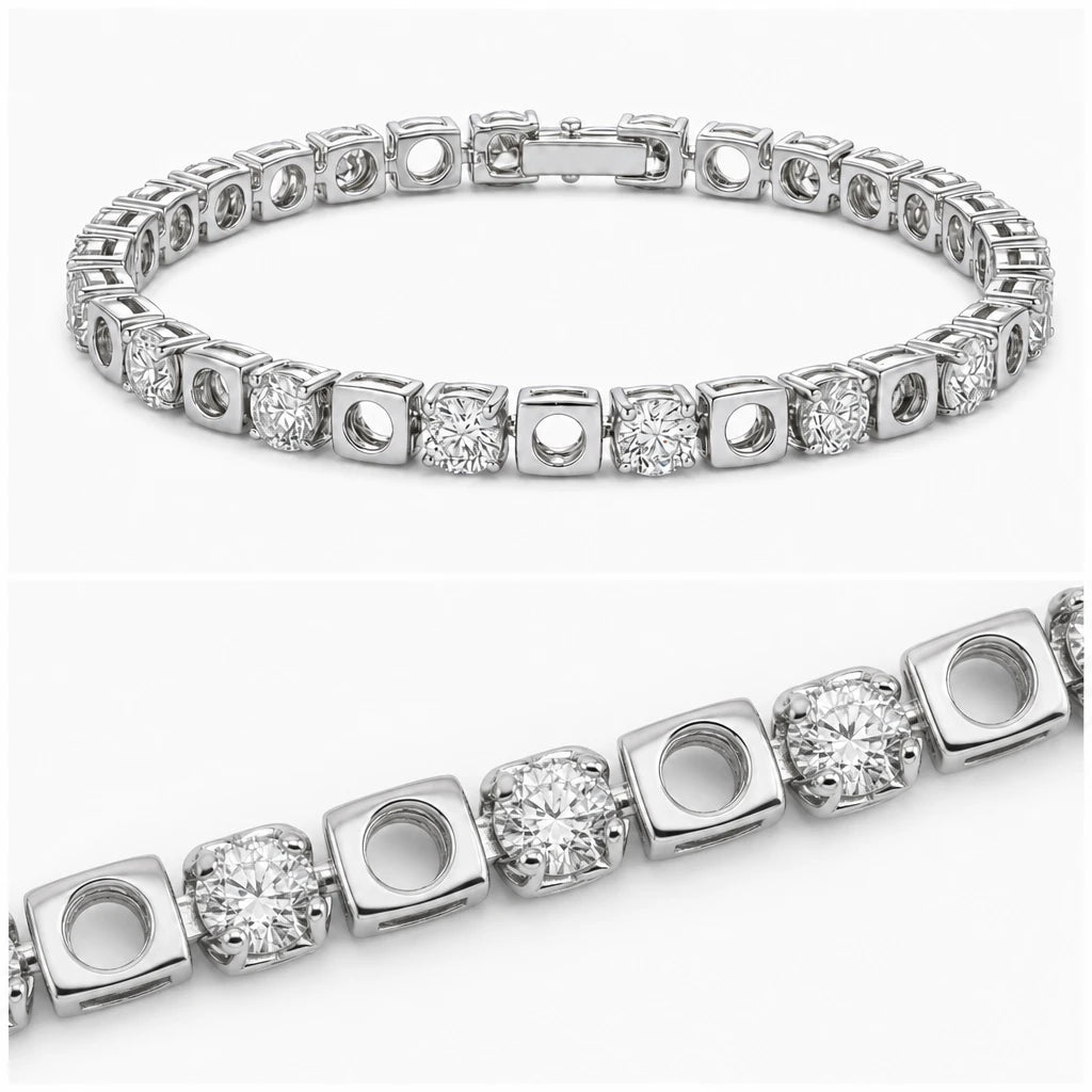 Geometric CZ Bracelet
