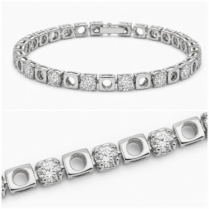 Geometric CZ Bracelet