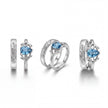 Blue Teardrop Couple Rings — 4