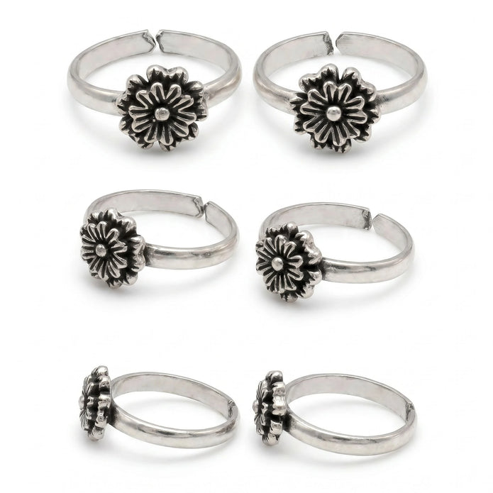 Floral Toe Ring