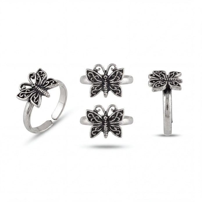 Butterfly Charm Toe Rings — 4