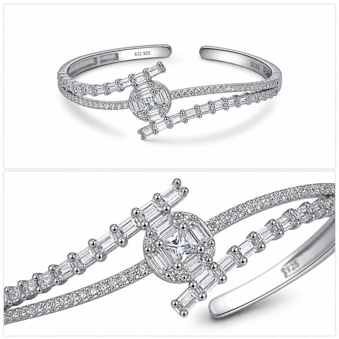 Baguette Crossover Bangle