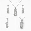 CZ Twist Pendant Set