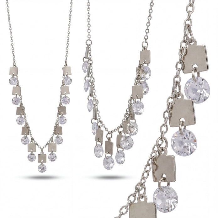 Shimmering CZ Fringe Necklace — 4