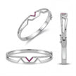 Pink V Zigzag Bangle — 4