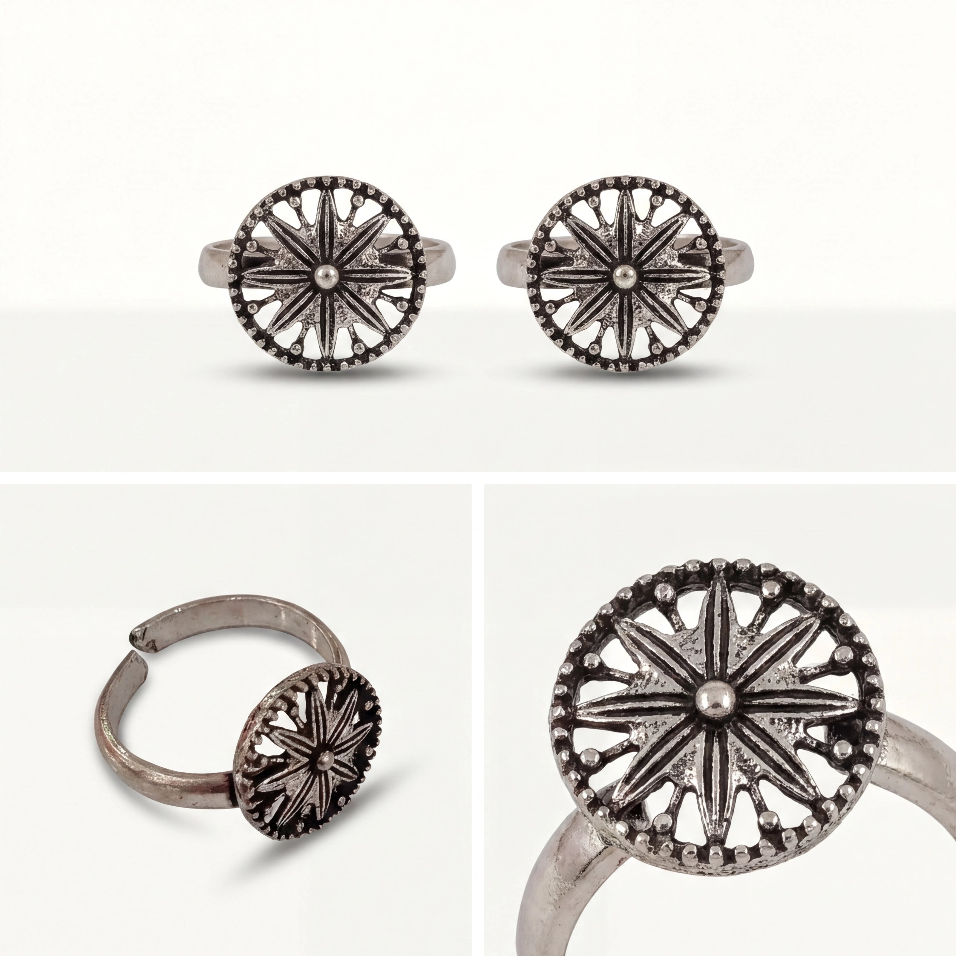 Vintage Compass Toe Rings — 4