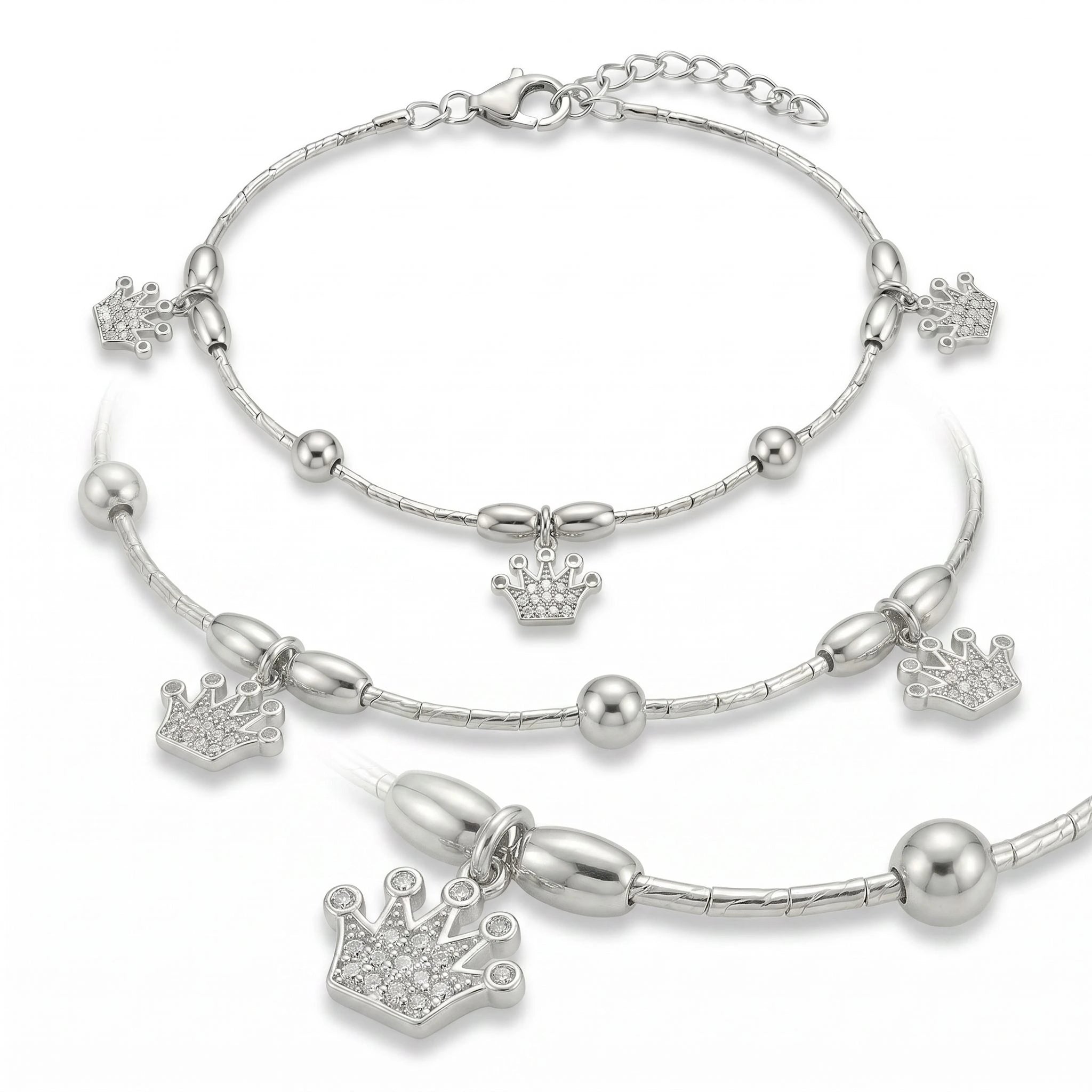Crown Charm Anklet