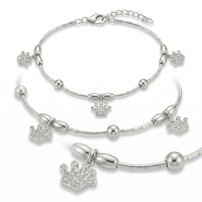 Crown Charm Anklet