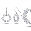 CZ Heart Drop Earrings — 4