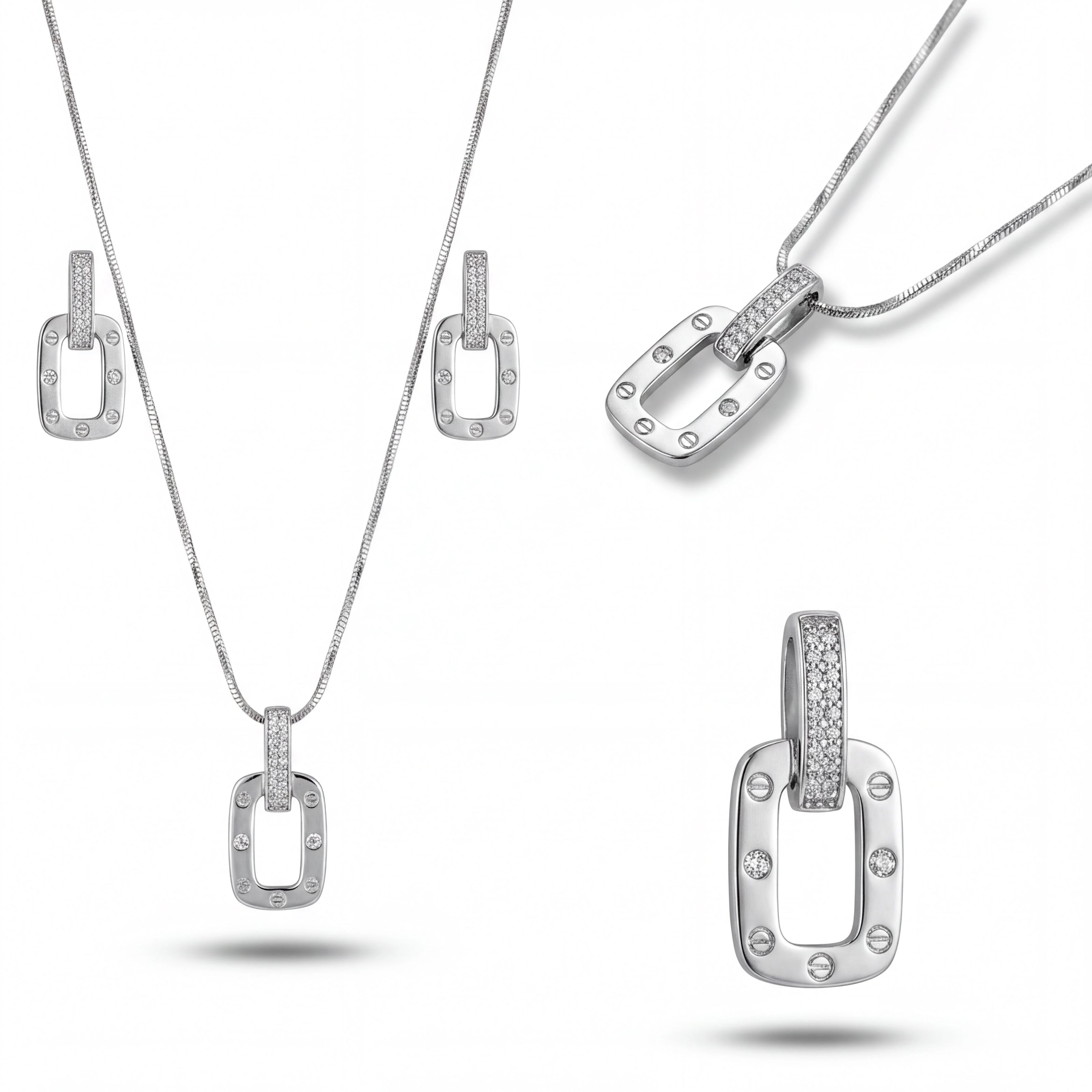 Rectangle Link CZ Set — 4